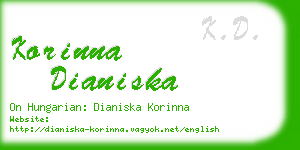 korinna dianiska business card